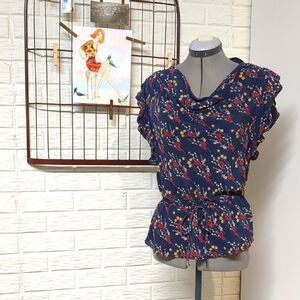 Vintage Anthropologie Odille Silk Blouse Small XS